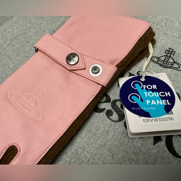 Vivienne Westwood gloves pink real leather Japan Exclusive - Picture 16 of 16